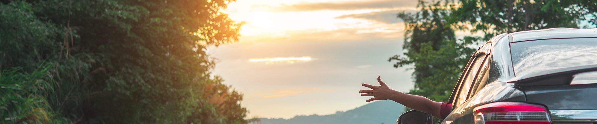 GAP banner car on road